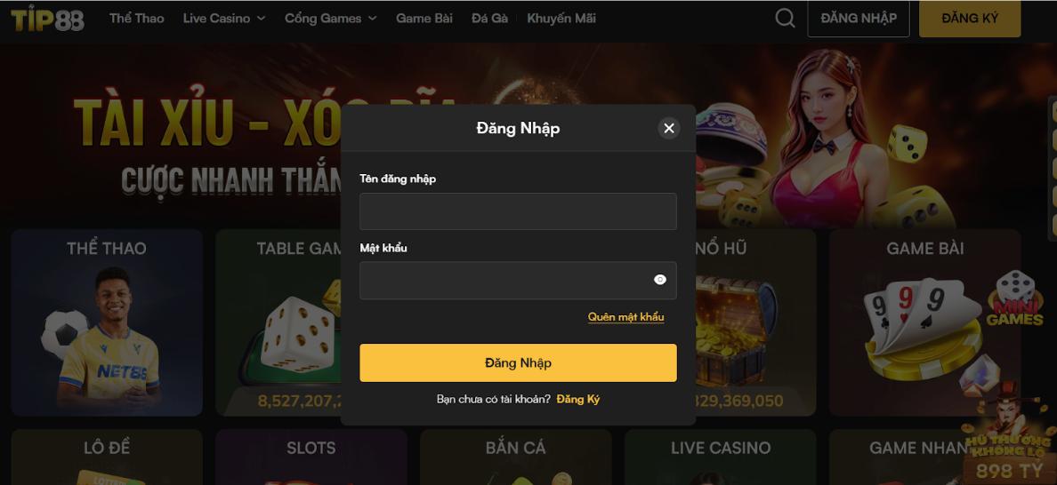 Quy trình nhanh gọn để đăng nhập TIP88 thành công